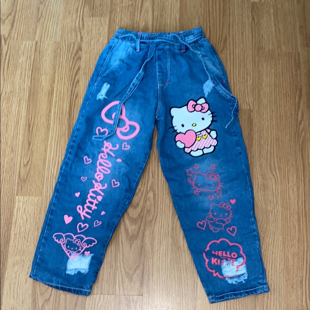Hello Kitty Blue Jeans with Pink Accents